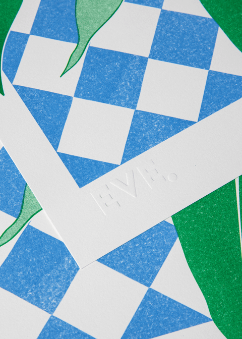 Electric Peony Risograph Print - Sprouts of Bristol