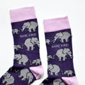 Elephant Socks | Bamboo Socks | Purple Socks - Sprouts of Bristol