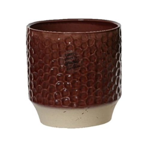 Enzo Ceramic Pot – Berry Red - Sprouts of Bristol