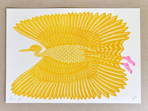 Feelin’ Fly – Risograph Print - Sprouts of Bristol