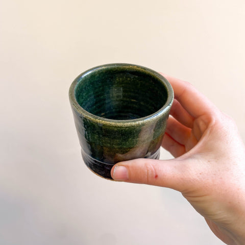 Fjord - Dark Blue, Green & Black Handmade Ceramic Plant Pot - Sprouts of Bristol