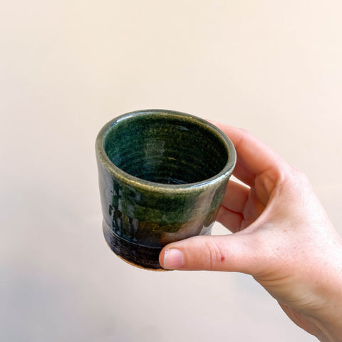 Fjord - Dark Blue, Green & Black Handmade Ceramic Plant Pot - Sprouts of Bristol