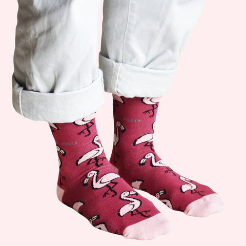 Flamingo Bamboo Socks - Sprouts of Bristol