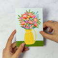 Flowers in Vase 3 Greetings Card - Sprouts of Bristol