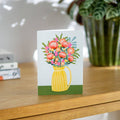 Flowers in Vase 3 Greetings Card - Sprouts of Bristol