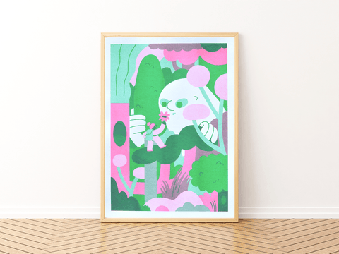 Forrest Friends A3 Risograph Print - Sprouts of Bristol