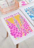 Foxglove Flower Risograph Print - Sprouts of Bristol