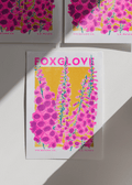 Foxglove Flower Risograph Print - Sprouts of Bristol
