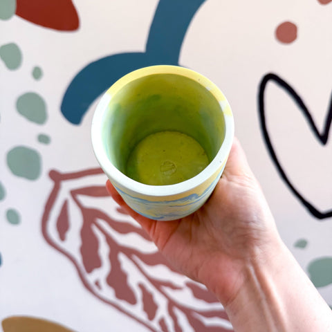 Fresh Water Blue Jesmonite Mini Pot [Beneath the Canopy RHS Collab] - Sprouts of Bristol