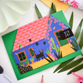 Frida Catlo's Blue House cut out house Greetings Card - Sprouts of Bristol
