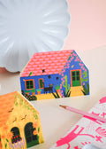 Frida Catlo's Blue House cut out house Greetings Card - Sprouts of Bristol