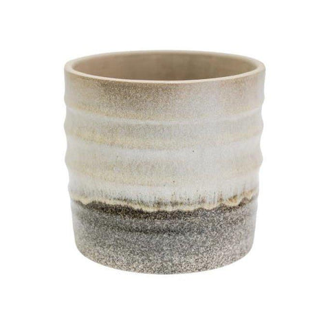 Gia Rippled Two Tone Granite Grey Planter - Sprouts of Bristol