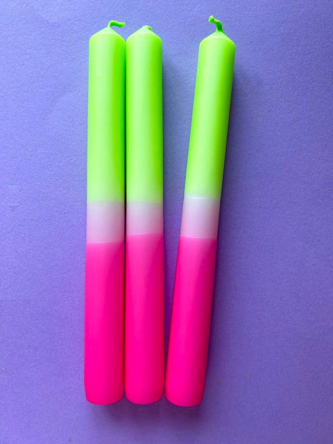 Glow Sticks - Dip Dye Dinner Candle Trio - Sprouts of Bristol