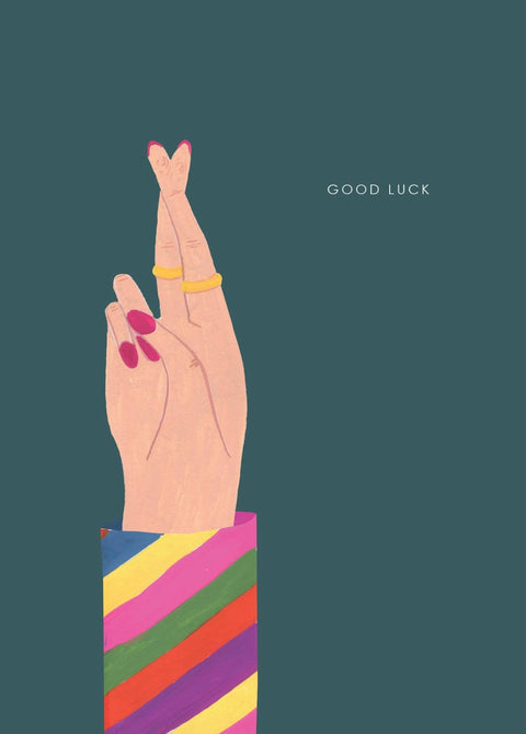 'Good Luck Hand' Greetings Card - Sprouts of Bristol