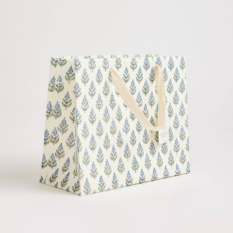 Hand Block Printed Gift Bags - Blue Stone - Sprouts of Bristol