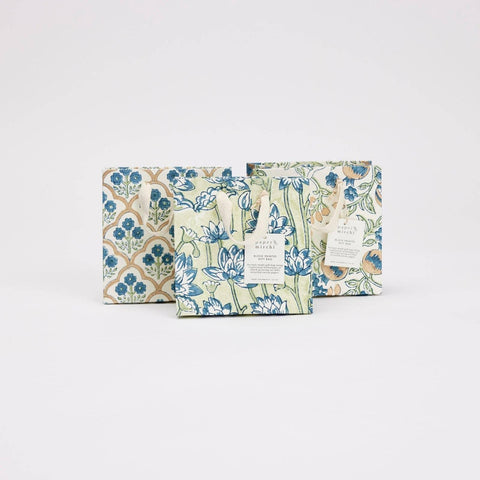 Hand Block Printed Gift Bags - Indigo - Sprouts of Bristol