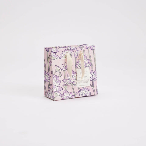 Hand Block Printed Gift Bags - Lavender - Sprouts of Bristol