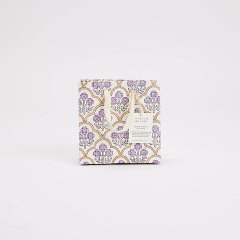 Hand Block Printed Gift Bags - Lavender - Sprouts of Bristol