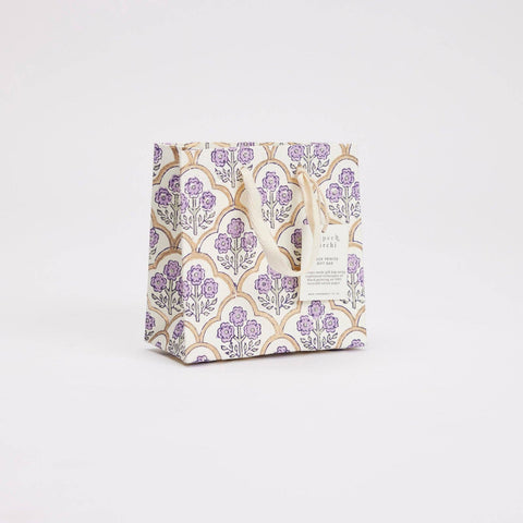 Hand Block Printed Gift Bags - Lavender - Sprouts of Bristol
