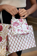 Hand Block Printed Gift Bags - Scarlet - Sprouts of Bristol