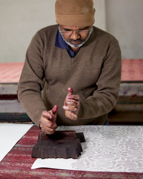 Hand Block Printed Gift Bags - Scarlet - Sprouts of Bristol