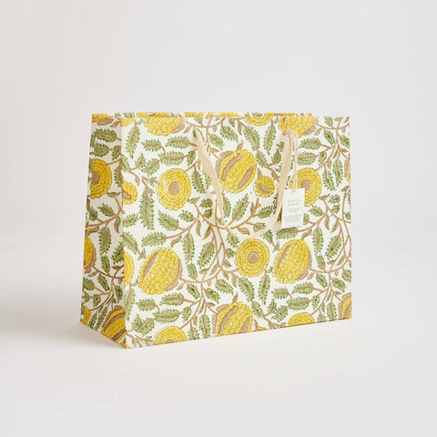 Hand Block Printed Gift Bags - Sunshine - Sprouts of Bristol