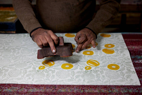 Hand Block Printed Gift Bags - Sunshine - Sprouts of Bristol