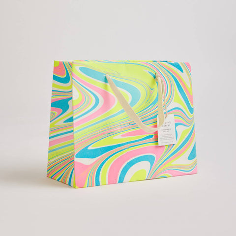 Hand Marbled Gift Bags - Neon - Sprouts of Bristol