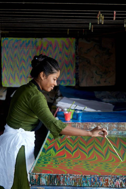 Hand Marbled Gift Bags - Neon - Sprouts of Bristol