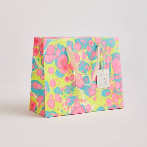 Hand Marbled Gift Bags - Neon - Sprouts of Bristol