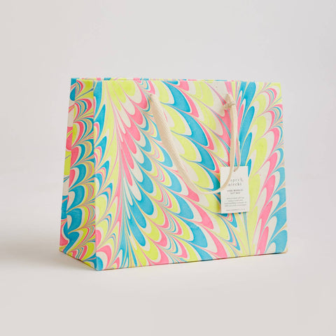 Hand Marbled Gift Bags - Neon - Sprouts of Bristol