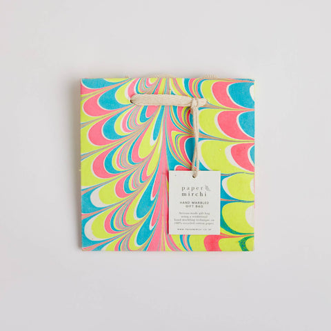 Hand Marbled Gift Bags - Neon - Sprouts of Bristol