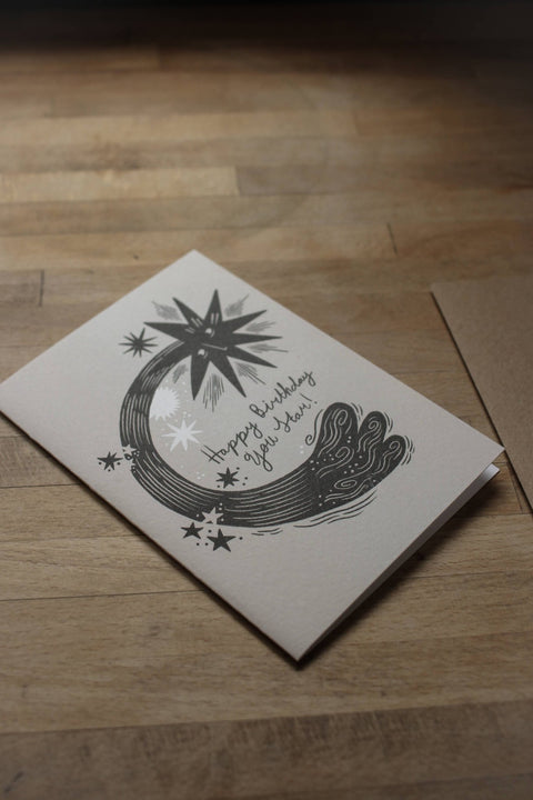 'Happy Birthday You Star' Birthday Greetings Card - Sprouts of Bristol