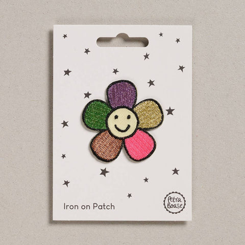Happy Flower Iron on Patch - Sprouts of Bristol
