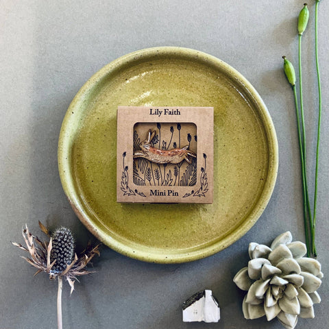 Hare Mini Pin Brooch - Sprouts of Bristol