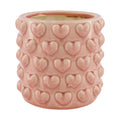 Hearts Ceramic Pot – Light Pink - Sprouts of Bristol