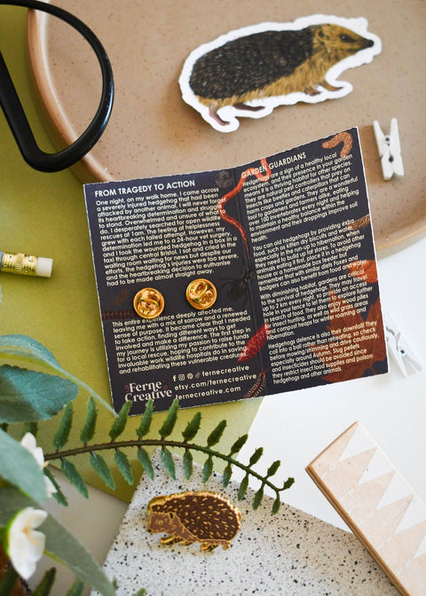 Hedgehog Enamel Pin – Designed by Ferne Creative - Sprouts of Bristol