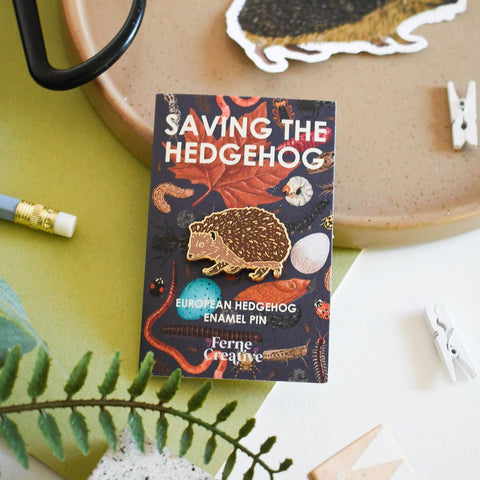 Hedgehog Enamel Pin – Designed by Ferne Creative - Sprouts of Bristol