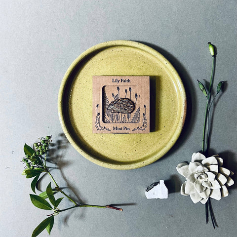 Hedgehog Mini Pin Brooch - Sprouts of Bristol