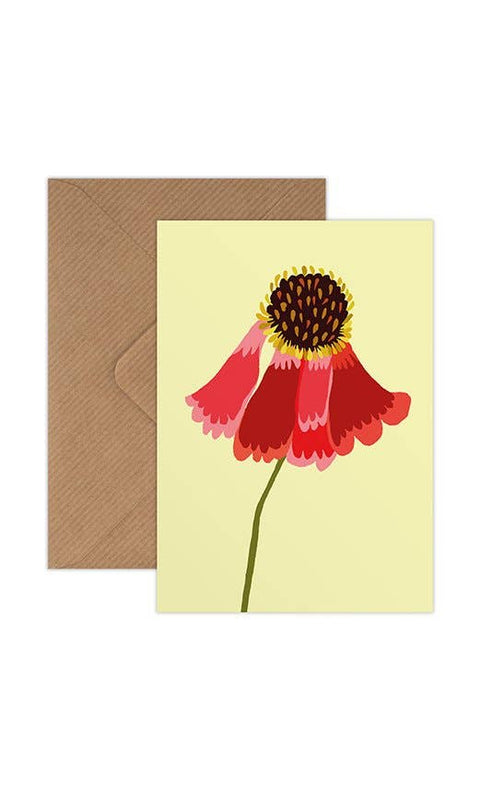 Helenium Mini Greetings Card - Sprouts of Bristol