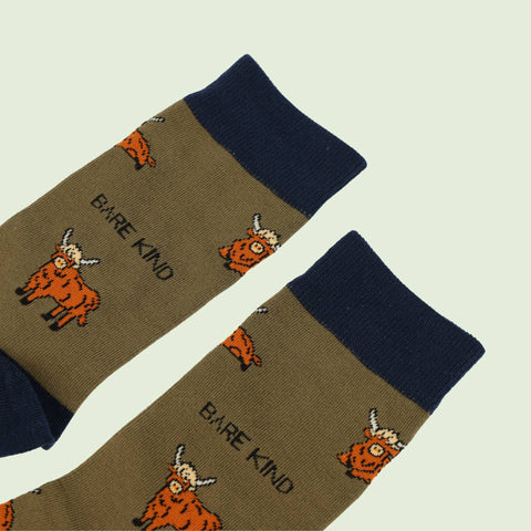 Highland Cow Bamboo Socks - Sprouts of Bristol