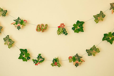 Holly and Ivy Sewn Garland - Sprouts of Bristol