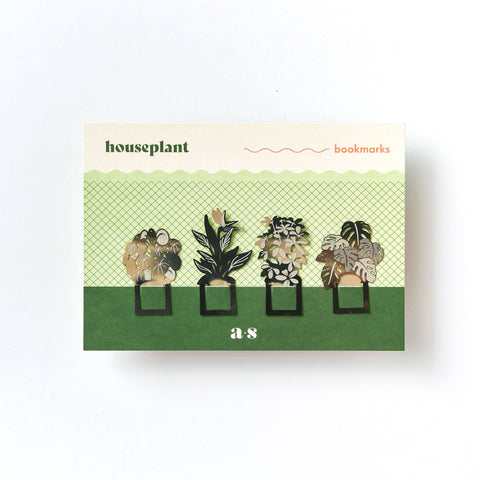 Houseplant Bookmarks – Set of 4 Metal Page Markers (2025 Edition) - Sprouts of Bristol