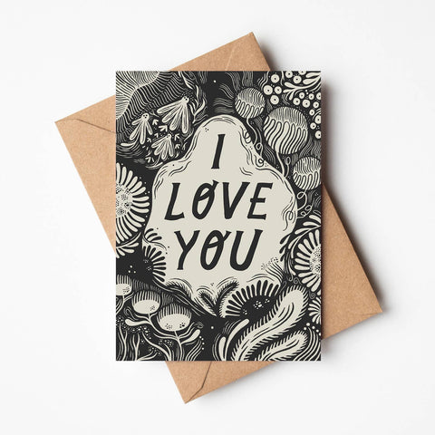 'I Love You' Greetings Card - Sprouts of Bristol