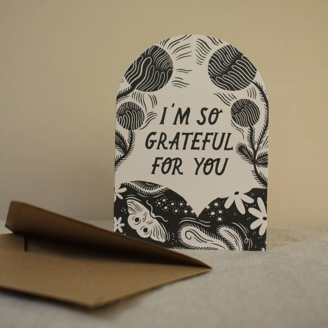 'I'm So Grateful For You' Thank You Greetings Card – Sprouts of Bristol