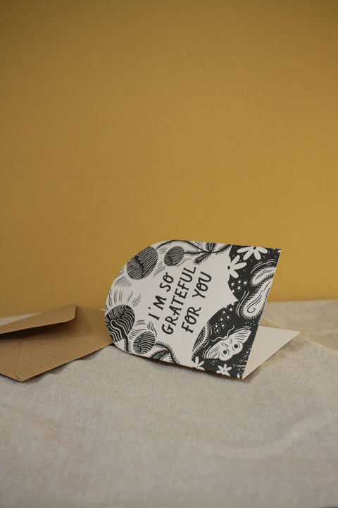 'I'm So Grateful For You' Thank You Greetings Card - Sprouts of Bristol