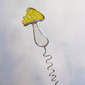 Iridescent Stained Glass Mushroom Suncatcher Plant Stake - Sprouts of Bristol