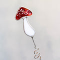 Iridescent Stained Glass Mushroom Suncatcher Plant Stake - Sprouts of Bristol