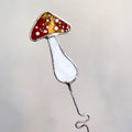 Iridescent Stained Glass Mushroom Suncatcher Plant Stake - Sprouts of Bristol