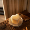 Ivory Mini Heart Candle - Sprouts of Bristol